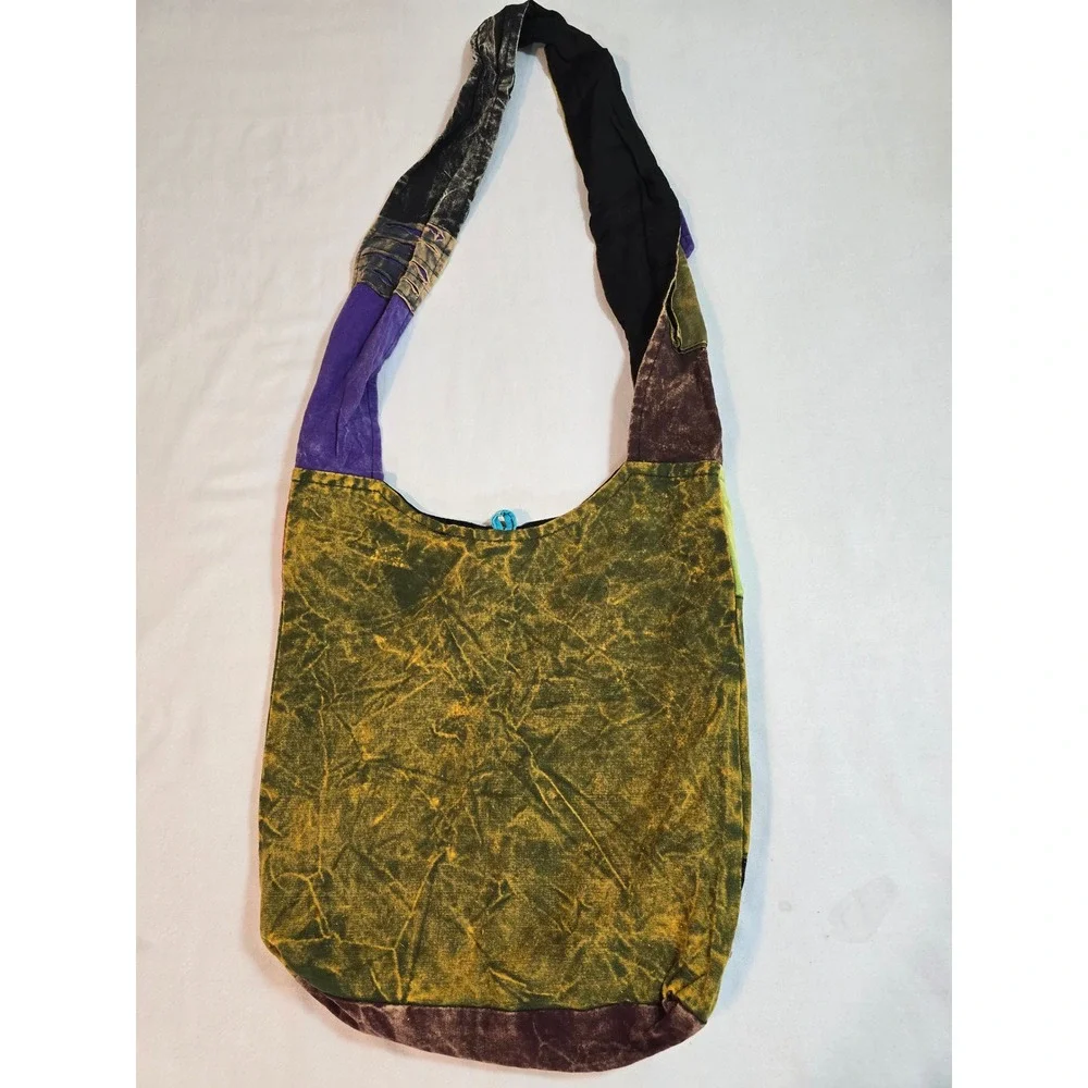 Bohemian‎ Patchwork Shoulder Bag Floral Print Cotton Handmade Nepal Kathmandu